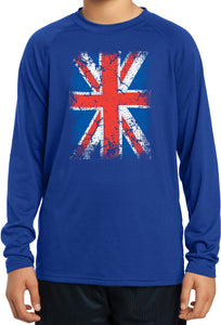 Kids Union Jack T-shirt Flag Youth Dry Wicking Long Sleeve - Yoga Clothing for You