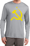 Soviet Union Yellow Hammer and Sickle Dry Wicking Long Sleeve - Yoga Clothing for You